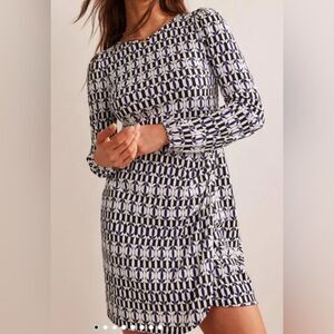 Boden Wrap-Effect Jersey Mini Dress
